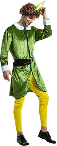 Vista 3 de Disfraz de elfo de Navidad para hombre X-Mas Deluxe Disfraces para adultos