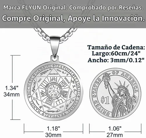 Vista 5 de Collar con colgante de siete arcángeles para hombres y mujeres, amuleto de protección, collar con dije de moneda de Arcángel Miguel Gabriel Uriel 1.