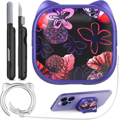 Vista 17 de RFUNGUANGO AirPods Pro Funda Transparente TPU Suave Transparente Blanco