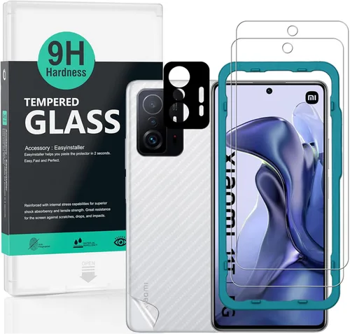 Vista 12 de Ibywind 2 protectores de pantalla para Xiaomi Mi11 5G de 6.81 pulgadas, película de TPU flexible, con 1 protector de lente de cámara, 1 película
