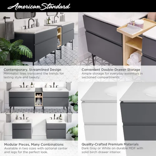 Vista 5 de Studio S - Tocador de baño con doble cajón de 24 pulgadas