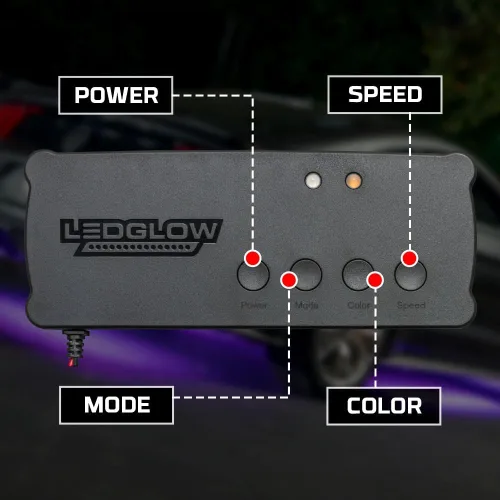 Vista 5 de LEDGlow kit de 10 luces ledes multicolor para bajos e interiores de auto