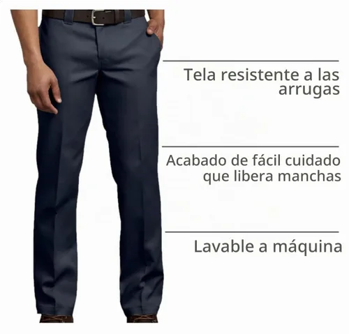 Vista 4 de Dickies Pantalones de trabajo ajustados 873 para hombre Azul marino oscuro