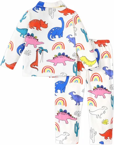 Vista 2 de PATPAT Conjunto de pijama de manga larga para niñas pequeñas, parte superior e inferior para niña de 2 a 6 años