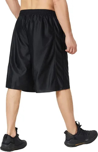 Vista 4 de Pantalones cortos deportivos para hombre de secado rápido con malla, bolsillos, entrepierna de 9 a 13 pulgadas por encima de la rodilla, cintura