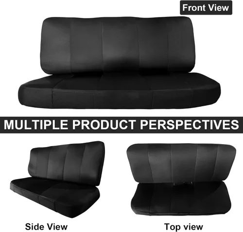 Vista 5 de Fundas de asiento de banco de ajuste personalizado de repuesto para Ford F100 F150 F250 Series 1969-1996 sin reposacabezas, tela de malla de aire