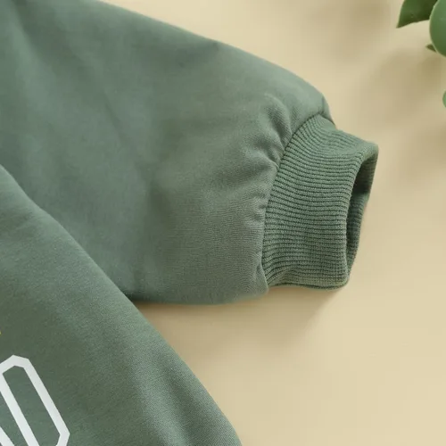 Vista 5 de Eadrioss Traje de fútbol para bebé recién nacido, niños y niñas, camiseta de cuello redondo, sudadera con cuello redondo