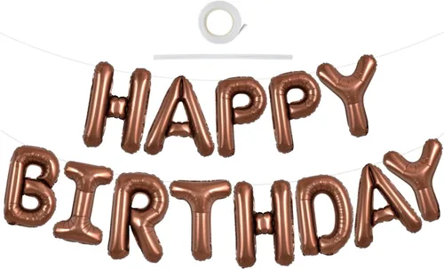Vista 60 de TONIFUL Pancarta de Globos Negros de Feliz Cumpleaños de 16 Pulgadas con Letras de Papel de Aluminio Mylar, Cartel Banderín Reutilizable