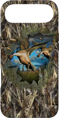 Vista 27 de Carcasa para iPhone 17, diseño de camuflaje de caza de aves acuáticas