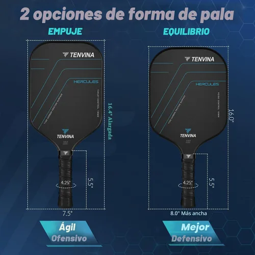 Vista 4 de TENVINA Pickleball Paddles, Multi-Layer T700SC Textured Carbon Fiber Pickleball Paddle, Pickle Ball Paddle with Strong Spin & Power Surface, 4-Types