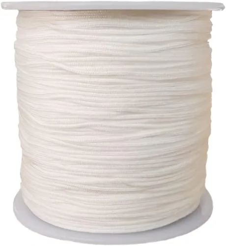 Vista 12 de Cordón de nailon de 0.020 in, hilo de ajuste para nudos chinos, collares, joyería, macramé, cuentas, pulseras de 150 yardas (negro)