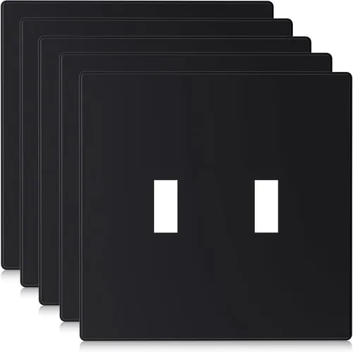 Vista 16 de ELEGRP Placas de pared para interruptor de palanca de 2 posiciones, cubierta frontal termoplástica irrompible de tamaño mediano para interruptores