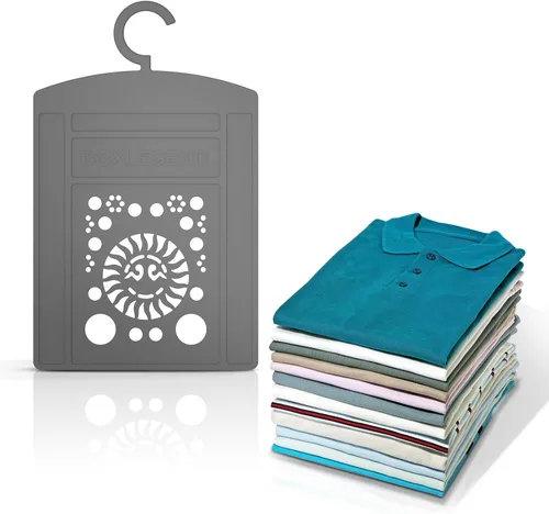 Vista 9 de BoxLegend Tabla para Doblar Camisas, Tabla Plegable para Ropa Duradera con Gancho Plus, Carpeta para Camisetas para Lavandería Fácil y Rápida
