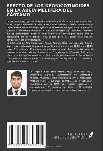 Vista 2 de EFECTO DE LOS NEONICOTINOIDES EN LA ABEJA MELÍFERA DEL CÁRTAMO (Spanish Edition)