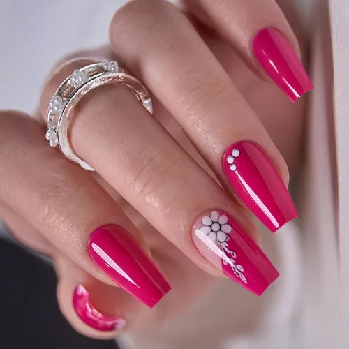 Vista 24 de CurvLife Uñas postizas a presión con punta francesa cuadrada media, color Brillo de porcelana