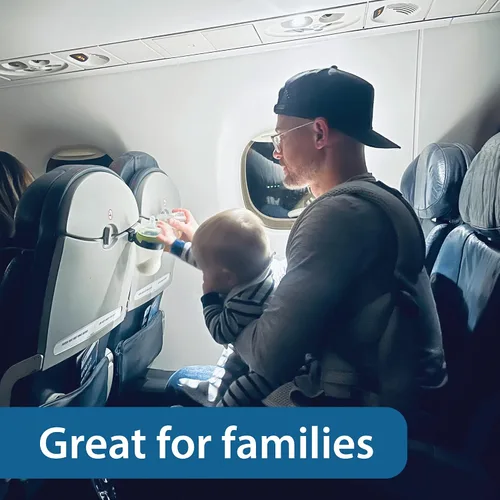 Vista 8 de FLYGA Accesorio de viaje con soporte para teléfono o bebida para avión (negro)