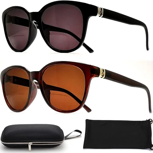 Vista 2 de BillieJoe Gafas de sol bifocales de lectura para mujer a la moda (estuche GRATIS) Sun Reader Designer Cateye 1.25 2.0 2.5 3.0