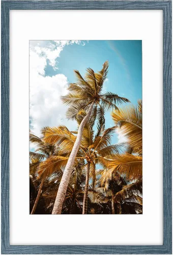 Vista 27 de Frametory, Marco de fotos de 11 x 14 pulgadas con paspartú para fotos de 8 x 10 pulgadas, moldeado ancho de vidrio de alta definición, accesorios