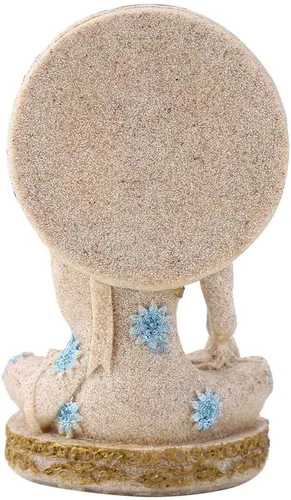 Vista 9 de Eujgoov - Estatua de bodhisattva de piedra arenisca Fengshui, estatua de Buda de piedra arenisca para el hogar, decoración de hotel, adorno
