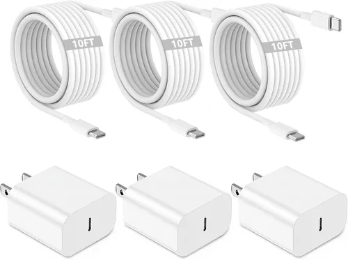 Vista 9 de Cargador rápido USB C para iPad, cargador rápido para iPad 2018-2026, bloque de pared con cable USB C a C de 3 pies para iPad Pro M5/M4/13/12.9/11