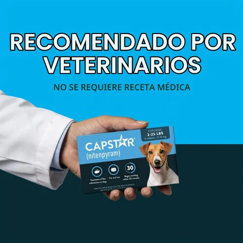 Vista 5 de Capstar (Nitenpyram) Tratamiento oral de pulgas de acción rápida para perros de 2 a 25 libras, tabletas de medicamentos recomendadas por