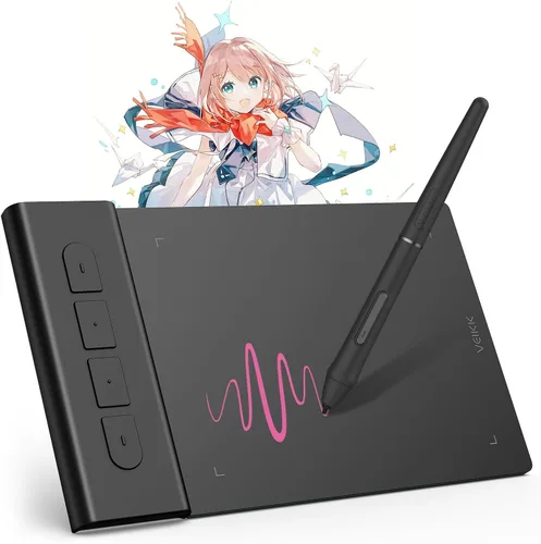 Vista 2 de VEIKK Tableta de dibujo VK430 4x3 pulgadas OSU, 8192 niveles de presión de la pluma Portable Computer Graphics Tablets with 4 Shortcut Keys