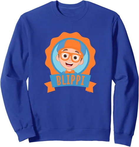 Vista 3 de Sudadera con diseño de Portait centrado en Blippi Negro
