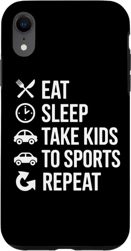 Vista 25 de Eat Sleep Take Kids to Sports Repeat Sports Parent Life Case for iPhone 17