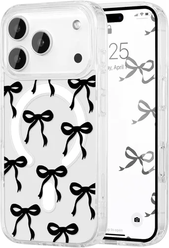 Vista 40 de UEEBAI - Funda magnética para iPhone 11, diseño de lazo, compatible con MagSafe, funda transparente delgada inalámbrica, antiamarilleo, a prueba