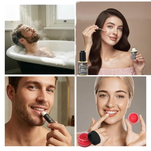 Vista 5 de 55 piezas de regalos de Navidad para mujeres y hombres, paquete de máscaras faciales de carbón, juego de cuidado de la piel, máscara de colágeno
