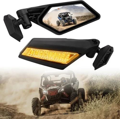 Vista 8 de Espejos laterales X3 compatibles con Can-Am Maverick X3 y X3 Max 2017-2025, espejos retrovisores laterales plegables para UTV que se separan, vidrio