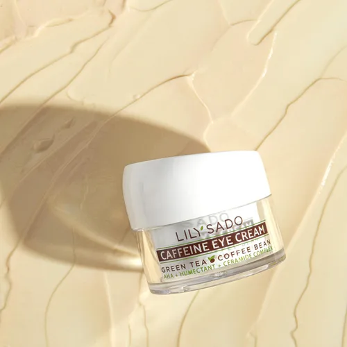 Vista 5 de LILY SADO TEA+C Coffee & Matcha Caffeine Eye Cream - Loción hidratante natural vegana antienvejecimiento con granos de café arábica + té verde