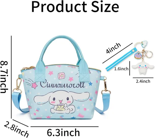 Vista 5 de TradWloth - Lindo Mini Bolso Bandolera, Bolso de Hombro de Piel Sintética Suave para Mensajero, Bolso de Mano de Dibujos Animados, 2 Piezas
