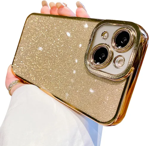 Vista 23 de Funda compatible con iPhone 11 Pro con purpurina, de lujo, linda, flexible, cubierta chapada, protección de cámara, a prueba de golpes, funda