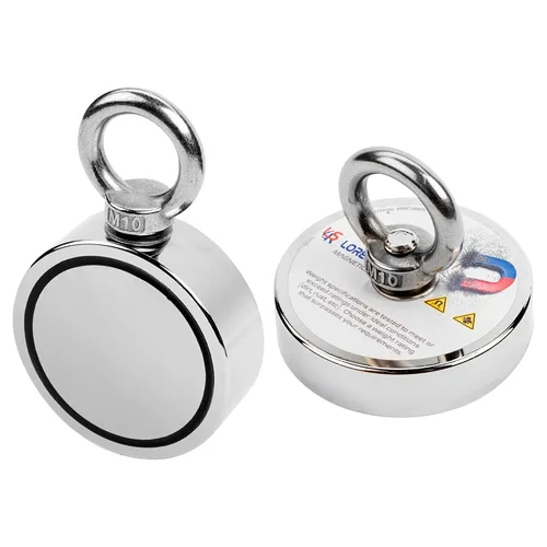 Vista 3 de LORESO - Kit de pesca con imán con estuche, kit completo de pesca con imán de doble cara 880 libras, una cara 550 libras, cuerda + mosquetón