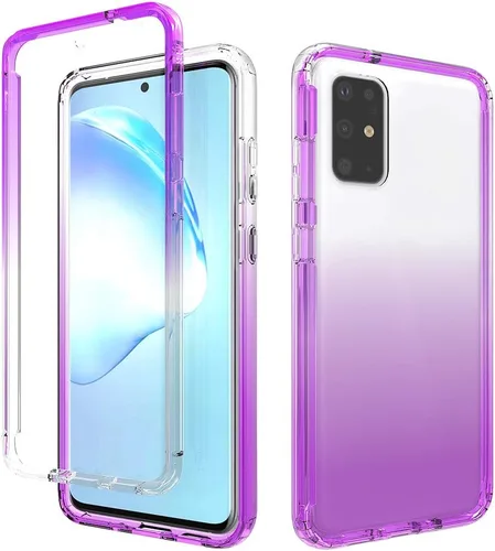 Vista 10 de Pzwoxukhov Funda para Xiaomi Poco M3 M2010J19CG M2010J19CI Caso, alta transparencia, color degradado, funda de absorción de impactos anticaída