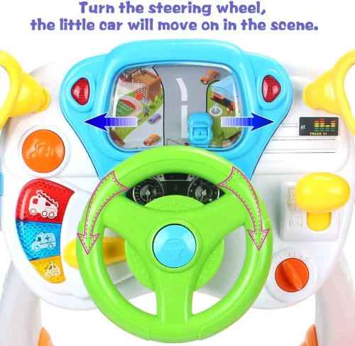 Vista 3 de AMOSTING Juguetes de Montar de Simulación y Juego para Niños Pequeños y Niñas Aprendizaje y Educativo Autos de Juguete de Conductor Bebé para Niños
