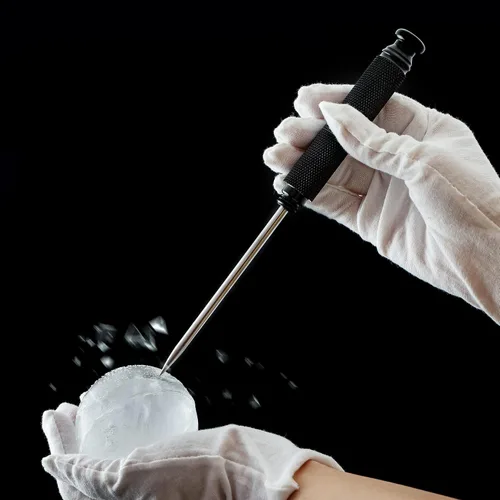 Vista 4 de Palillo de hielo de acero inoxidable con cubierta de seguridad, herramienta de selección para romper hielo, mango antideslizante antideslizante