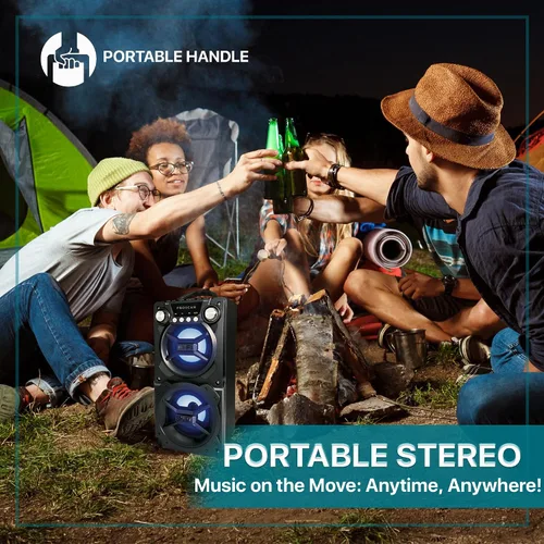 Vista 3 de Altavoz portátil con Bluetooth, Sylvania Negro