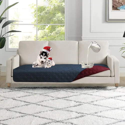 Vista 10 de Funda de Cama 100% Impermeable para Perro 30 x 70 pulgadas Reversible Reutilizable Tapete de Campamento para Niños/Mascotas/Perros/Gatos Lavable