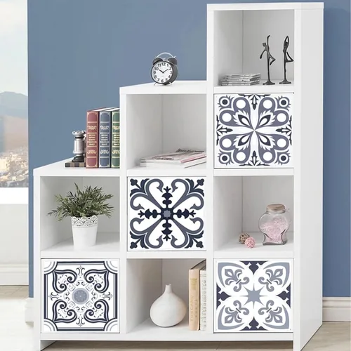 Vista 6 de 10 pegatinas decorativas autoadhesivas para azulejos, impermeables, para dormitorio, baño, escalera, decoración del hogar