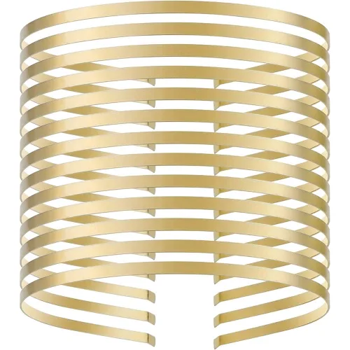 Vista 8 de 12 diademas de metal liso en tono plateado dorado y negro para bricolaje con base de tiara en blanco, bandas para la cabeza, 3 colores, 0.118