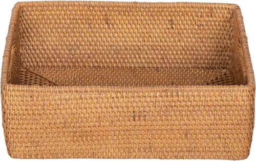 Vista 5 de KOUBOO Laguna - Estante y cesta de ratán de mimbre, ideal para cestas de almacenamiento de cocina, estantes, caja decorativa, organizador