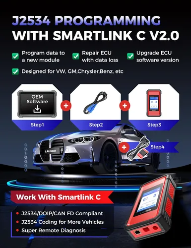 Vista 4 de Launch X431 PRO3 V+ Elite SmartlinkC Herramienta de escaneo bidireccional