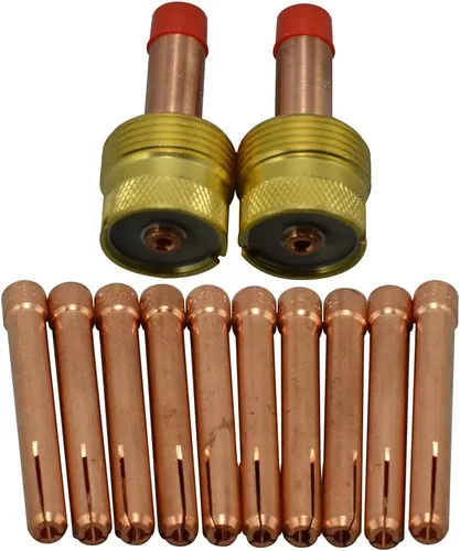 Vista 5 de RIVERWELD Cuerpo de pinza de lente de gas TIG de gran diámetro Jumbo 45V Series 45V116 1/16 "45V64 3/32" 995795 1/8" 45V63 5/32" Fit SR WP 17 18 26
