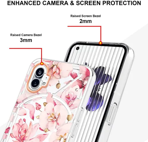 Vista 3 de Funda compatible con Nothing Phone 1, compatible con Nothing Phone One A063 para teléfono móvil TPU funda FH