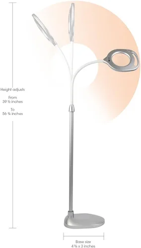 Vista 3 de OttLite – Lámparas para mesa y piso, con lupa, 2 en 1, ledes, 43828C, 15.00watts