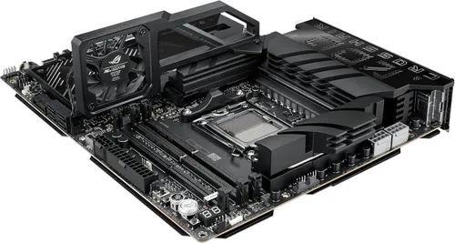 Vista 8 de ASUS ROG Crosshair X870E APEX AMD X870E AM5 ATX Placa Base, AI Avanzado Listo para PC, 18+2+2 Etapas, DDR5, Ventilador de Memoria ROG, Tarjeta ROG