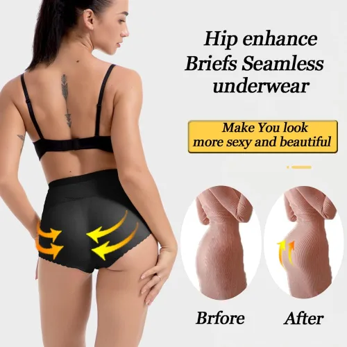 Vista 6 de NINGMI Bragas de control acolchadas con levantamiento de glúteos para mujer, ropa interior para mejorar la cadera