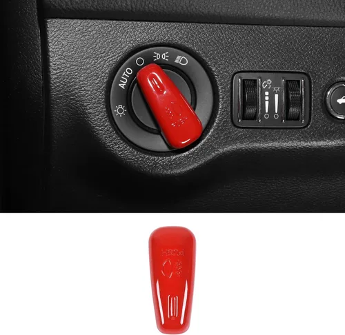 Vista 9 de Jimen para Dodge Challenger 2015+, para Dodge Charger 2010+, para Dodge Durango 2011+, Cubierta de botón de interruptor de faro de recorte
